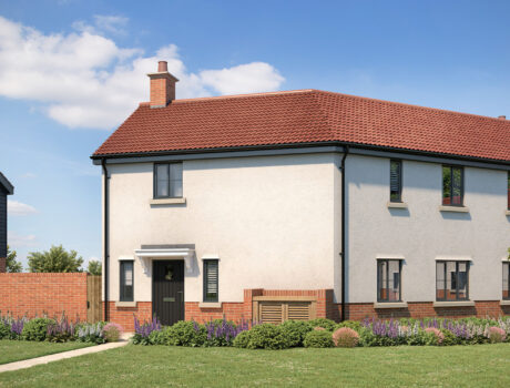 Architectural CGI impression of the Brooke house type on the Lilacs housing development