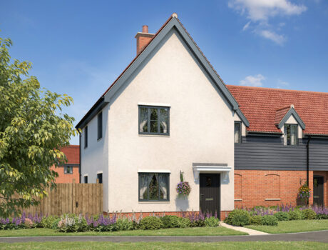 Architectural CGI impression of the Halesworth house type on the Lilacs housing development